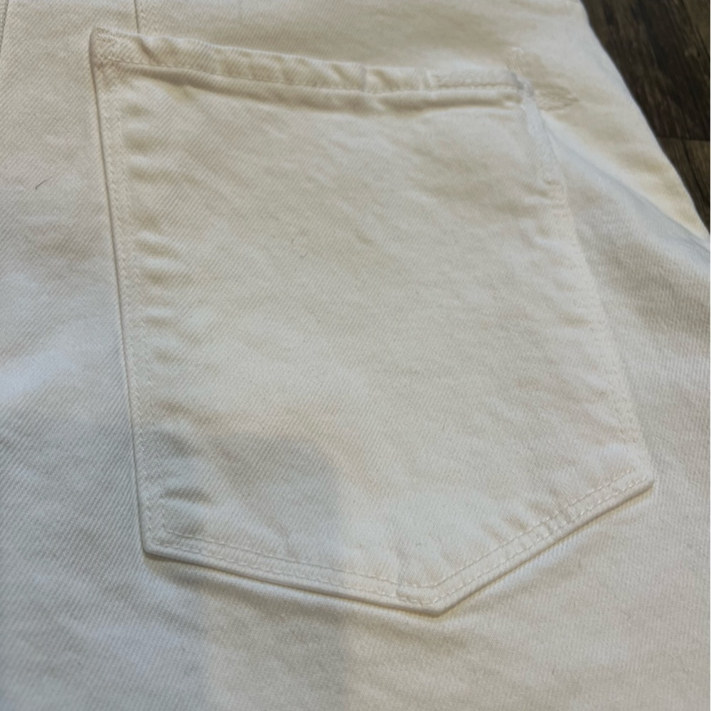 RTA Jeans Dexter Belted Boyfriend High Rise Straight Leg Pants White Denim Y2K M - Picture 12 of 15